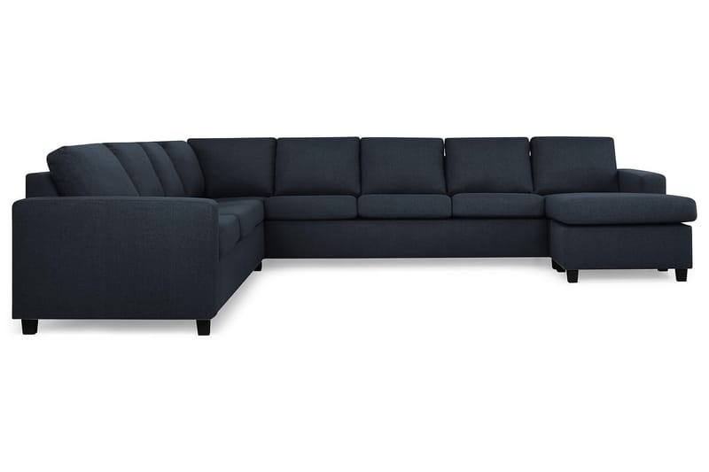 Crazy 7-seters Høyrevendt U-formet XX-Large Hjørnesofa med Divan i Stoff - Blå - Møbler - Sofaer - Hjørnesofa - Hjørnesofa med divan