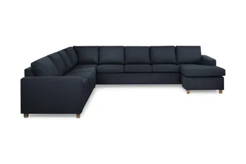 Crazy 7-seters Høyrevendt U-formet XX-Large Hjørnesofa med Divan i Stoff