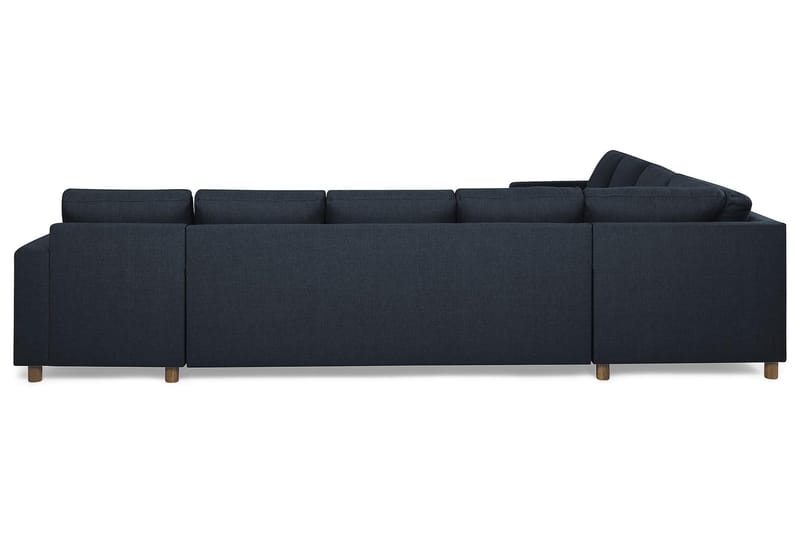 Crazy 7-seters Høyrevendt U-formet XX-Large Hjørnesofa med Divan i Stoff - Blå - Møbler - Sofaer - Hjørnesofa - Hjørnesofa med divan