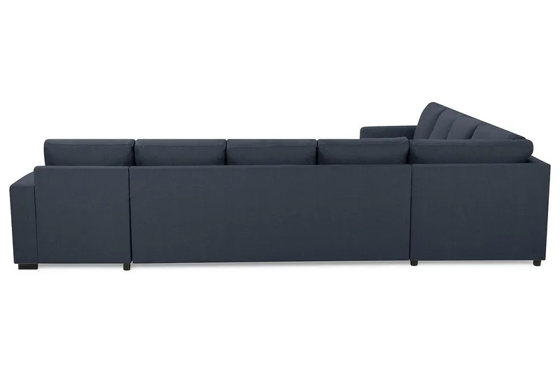 Crazy 7-seters Høyrevendt U-formet XX-Large Hjørnesofa med Divan i Stoff - Blå - Møbler - Sofaer - Hjørnesofa - Hjørnesofa med divan