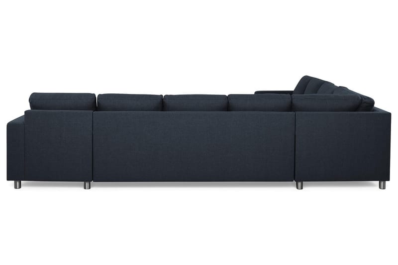 Crazy 7-seters Høyrevendt U-formet XX-Large Hjørnesofa med Divan i Stoff - Blå - Møbler - Sofaer - Hjørnesofa - Hjørnesofa med divan