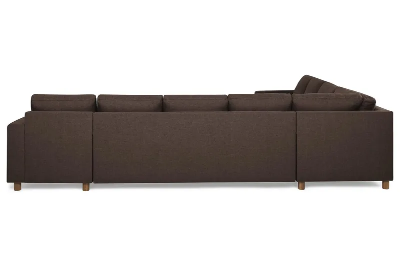Crazy 7-seters Høyrevendt U-formet XX-Large Hjørnesofa med Divan i Stoff - Brun - Møbler - Sofaer - Hjørnesofa - Hjørnesofa med divan