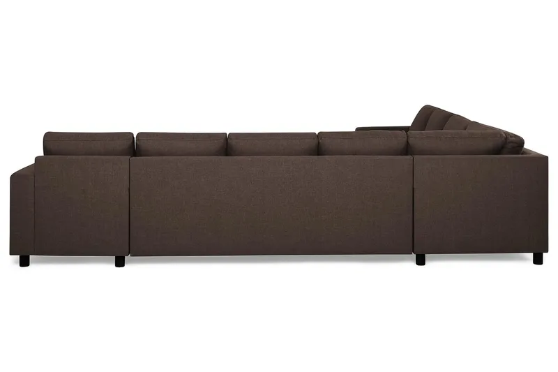 Crazy 7-seters Høyrevendt U-formet XX-Large Hjørnesofa med Divan i Stoff - Brun - Møbler - Sofaer - Hjørnesofa - Hjørnesofa med divan