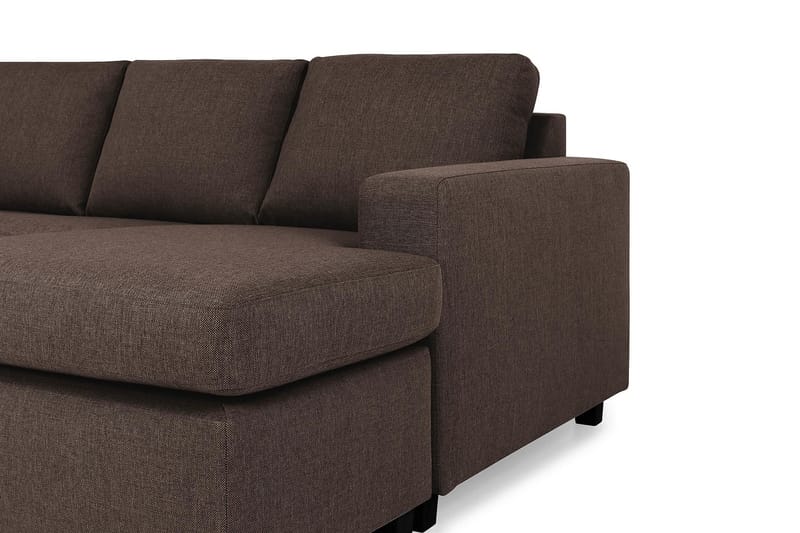 Crazy 7-seters Høyrevendt U-formet XX-Large Hjørnesofa med Divan i Stoff - Brun - Møbler - Sofaer - Hjørnesofa - Hjørnesofa med divan