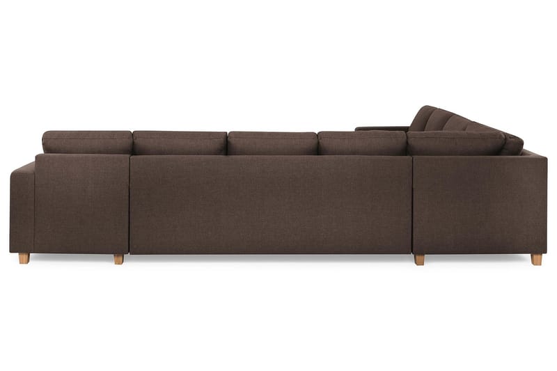 Crazy 7-seters Høyrevendt U-formet XX-Large Hjørnesofa med Divan i Stoff - Brun - Møbler - Sofaer - Hjørnesofa - Hjørnesofa med divan