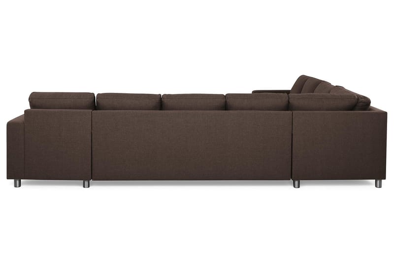 Crazy 7-seters Høyrevendt U-formet XX-Large Hjørnesofa med Divan i Stoff - Brun - Møbler - Sofaer - Hjørnesofa - Hjørnesofa med divan