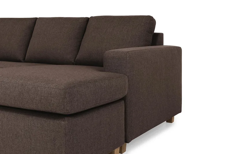 Crazy 7-seters Høyrevendt U-formet XX-Large Hjørnesofa med Divan i Stoff - Brun - Møbler - Sofaer - Hjørnesofa - Hjørnesofa med divan