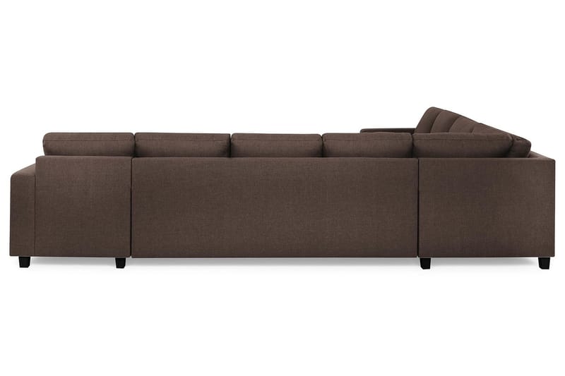Crazy 7-seters Høyrevendt U-formet XX-Large Hjørnesofa med Divan i Stoff - Brun - Møbler - Sofaer - Hjørnesofa - Hjørnesofa med divan