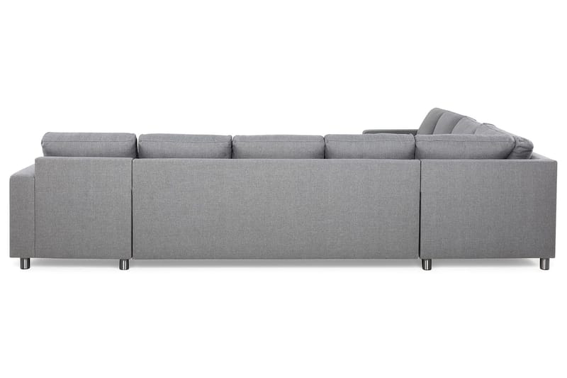 Crazy 7-seters Høyrevendt U-formet XX-Large Hjørnesofa med Divan i Stoff - Grå - Møbler - Sofaer - Hjørnesofa - Hjørnesofa med divan