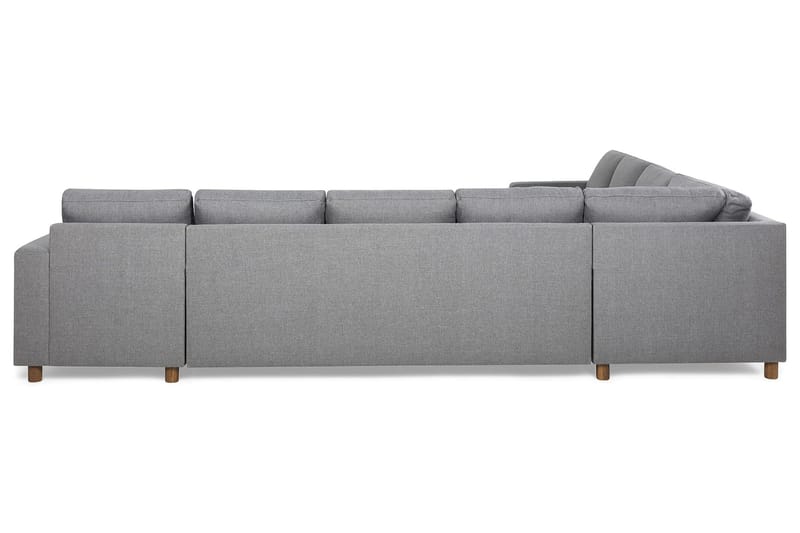 Crazy 7-seters Høyrevendt U-formet XX-Large Hjørnesofa med Divan i Stoff - Grå - Møbler - Sofaer - Hjørnesofa - Hjørnesofa med divan