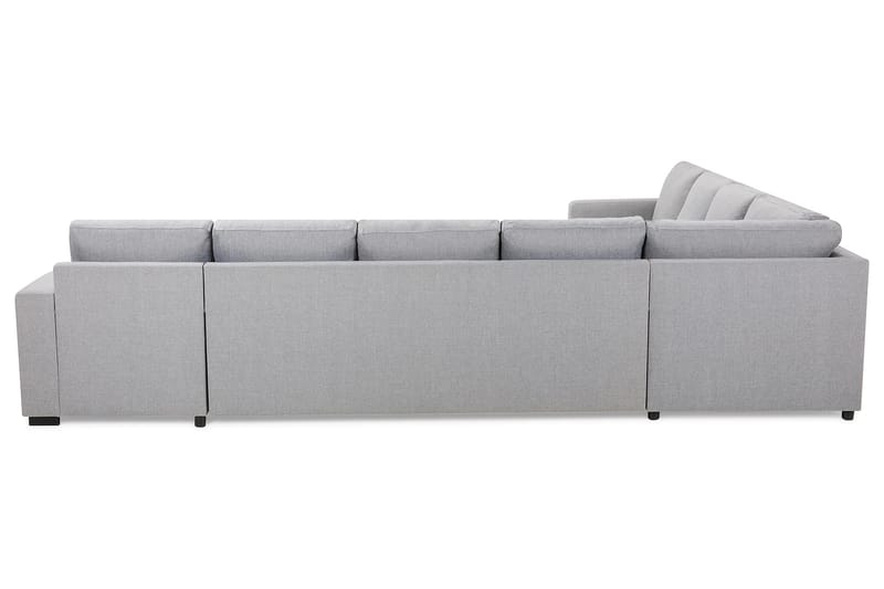 Crazy 7-seters Høyrevendt U-formet XX-Large Hjørnesofa med Divan i Stoff - Grå - Møbler - Sofaer - Hjørnesofa - Hjørnesofa med divan