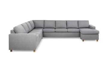 Crazy 7-seters Høyrevendt U-formet XX-Large Hjørnesofa med Divan i Stoff
