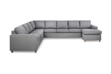 Crazy 7-seters Høyrevendt U-formet XX-Large Hjørnesofa med Divan i Stoff
