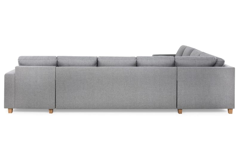 Crazy 7-seters Høyrevendt U-formet XX-Large Hjørnesofa med Divan i Stoff - Grå - Møbler - Sofaer - Hjørnesofa - Hjørnesofa med divan