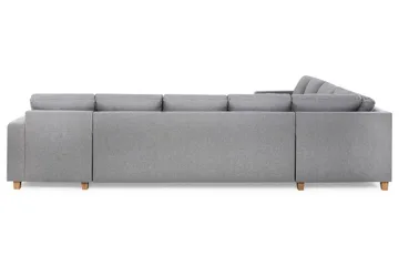Crazy 7-seters Høyrevendt U-formet XX-Large Hjørnesofa med Divan i Stoff - Grå - Møbler - Sofaer - Hjørnesofa - Hjørnesofa med divan