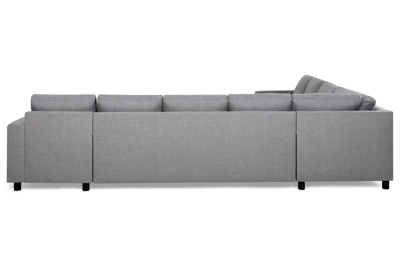 Crazy 7-seters Høyrevendt U-formet XX-Large Hjørnesofa med Divan i Stoff - Grå - Møbler - Sofaer - Hjørnesofa - Hjørnesofa med divan