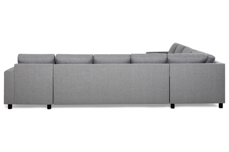 Crazy 7-seters Høyrevendt U-formet XX-Large Hjørnesofa med Divan i Stoff - Grå - Møbler - Sofaer - Hjørnesofa - Hjørnesofa med divan