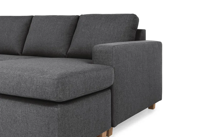Crazy 7-seters Høyrevendt U-formet XX-Large Hjørnesofa med Divan i Stoff - Mørk grå - Møbler - Sofaer - Hjørnesofa - Hjørnesofa med divan