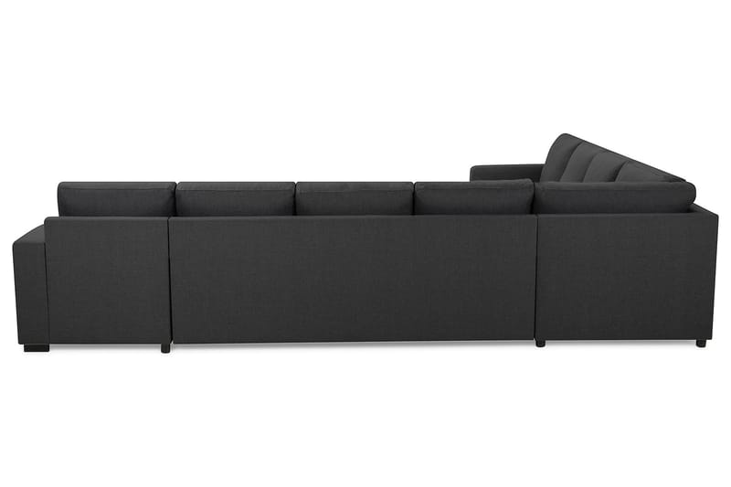 Crazy 7-seters Høyrevendt U-formet XX-Large Hjørnesofa med Divan i Stoff - Mørk grå - Møbler - Sofaer - Hjørnesofa - Hjørnesofa med divan