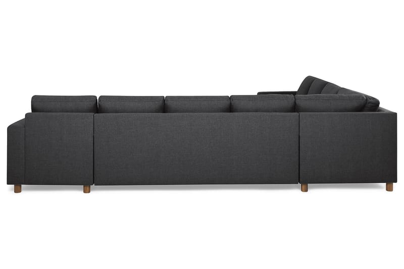 Crazy 7-seters Høyrevendt U-formet XX-Large Hjørnesofa med Divan i Stoff - Mørk grå - Møbler - Sofaer - Hjørnesofa - Hjørnesofa med divan