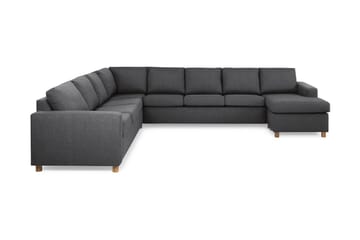 Crazy 7-seters Høyrevendt U-formet XX-Large Hjørnesofa med Divan i Stoff
