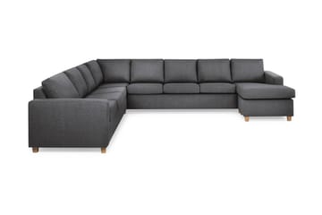 Crazy 7-seters Høyrevendt U-formet XX-Large Hjørnesofa med Divan i Stoff