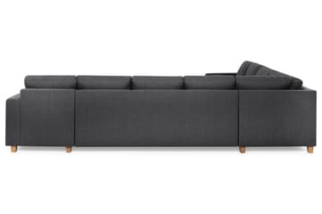 Crazy 7-seters Høyrevendt U-formet XX-Large Hjørnesofa med Divan i Stoff - Mørk grå - Møbler - Sofaer - Hjørnesofa - Hjørnesofa med divan