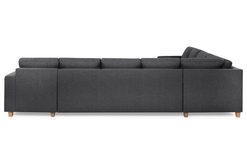 Crazy 7-seters Høyrevendt U-formet XX-Large Hjørnesofa med Divan i Stoff - Mørk grå - Møbler - Sofaer - Hjørnesofa - Hjørnesofa med divan