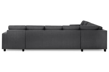 Crazy 7-seters Høyrevendt U-formet XX-Large Hjørnesofa med Divan i Stoff - Mørk grå - Møbler - Sofaer - Hjørnesofa - Hjørnesofa med divan