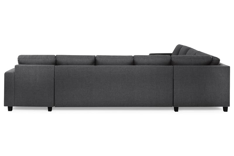 Crazy 7-seters Høyrevendt U-formet XX-Large Hjørnesofa med Divan i Stoff - Mørk grå - Møbler - Sofaer - Hjørnesofa - Hjørnesofa med divan