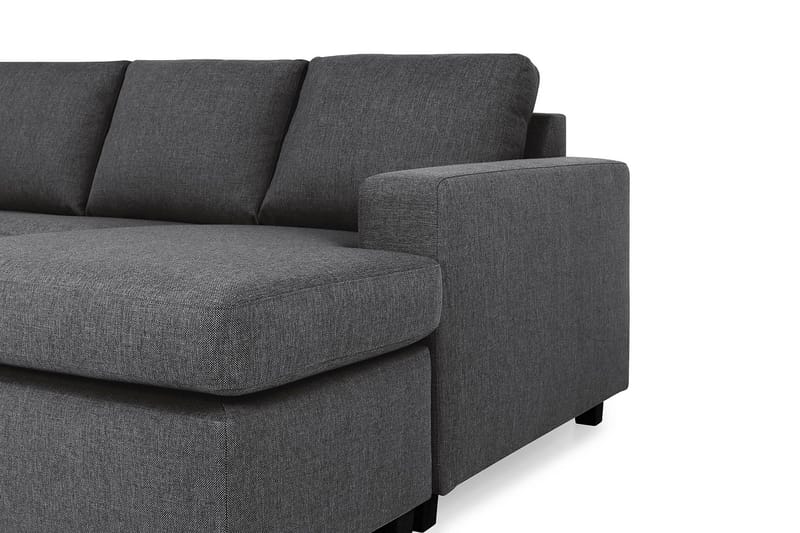 Crazy 7-seters Høyrevendt U-formet XX-Large Hjørnesofa med Divan i Stoff - Mørk grå - Møbler - Sofaer - Hjørnesofa - Hjørnesofa med divan