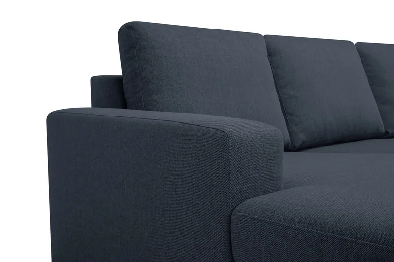 Crazy 7-seters Høyrevendt U-formet XX-Large Hjørnesofa med Divan i Stoff - Mørkeblå - Møbler - Sofaer - Hjørnesofa - Hjørnesofa med divan