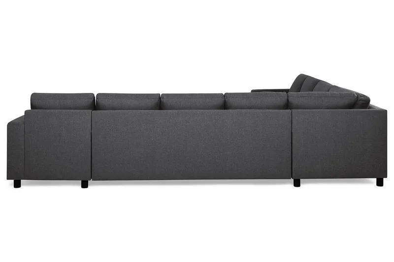 Crazy 7-seters Høyrevendt U-formet XX-Large Hjørnesofa med Divan i Stoff - Mørkegrå - Møbler - Sofaer - Hjørnesofa - Hjørnesofa med divan