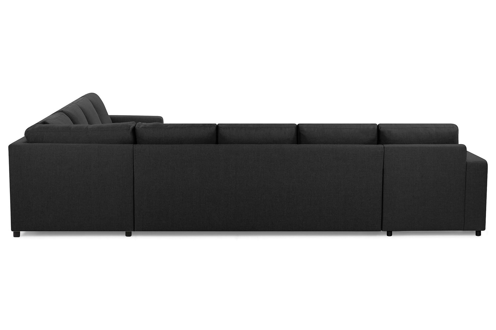 Crazy 7-seters Vendbar L-formet XX-Large Hjørnesofa i Stoff - Antrasitt - Møbler - Sofaer - Hjørnesofa