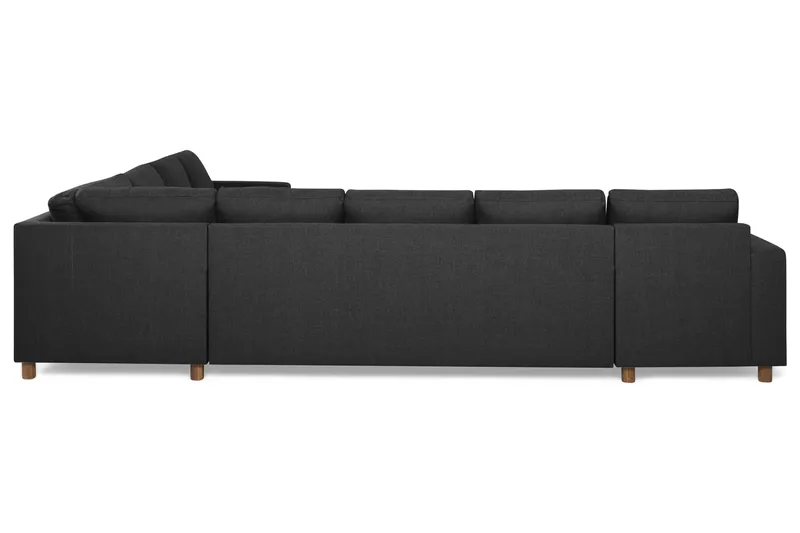 Crazy 7-seters Vendbar L-formet XX-Large Hjørnesofa i Stoff - Antrasitt - Møbler - Sofaer - Hjørnesofa