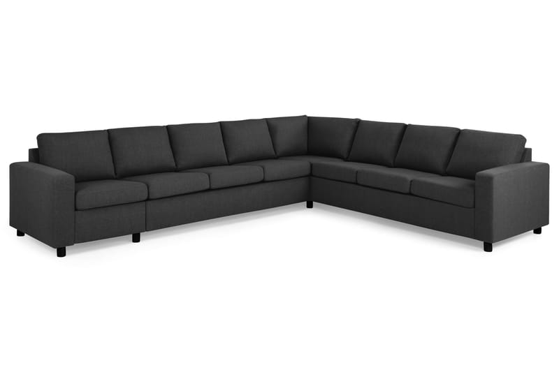Crazy 7-seters Vendbar L-formet XX-Large Hjørnesofa i Stoff - Antrasitt - Møbler - Sofaer - Hjørnesofa