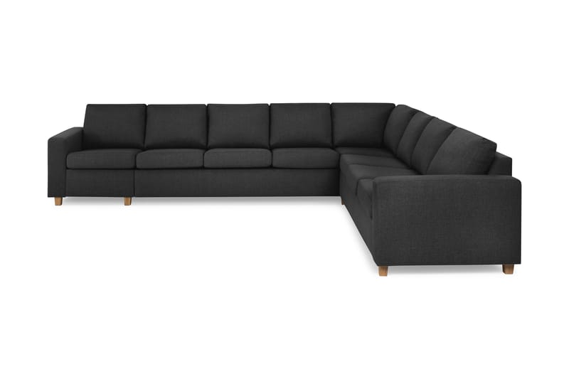 Crazy 7-seters Vendbar L-formet XX-Large Hjørnesofa i Stoff - Antrasitt - Møbler - Sofaer - Hjørnesofa