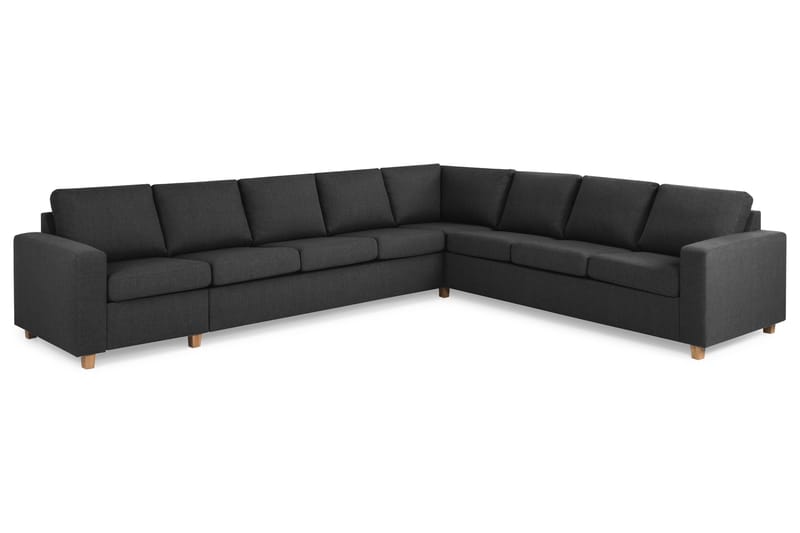 Crazy 7-seters Vendbar L-formet XX-Large Hjørnesofa i Stoff - Antrasitt - Møbler - Sofaer - Hjørnesofa