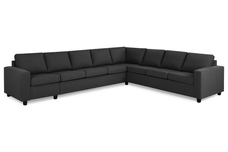 Crazy 7-seters Vendbar L-formet XX-Large Hjørnesofa i Stoff - Antrasitt - Møbler - Sofaer - Hjørnesofa