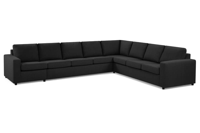 Crazy 7-seters Vendbar L-formet XX-Large Hjørnesofa i Stoff - Antrasitt - Møbler - Sofaer - Hjørnesofa