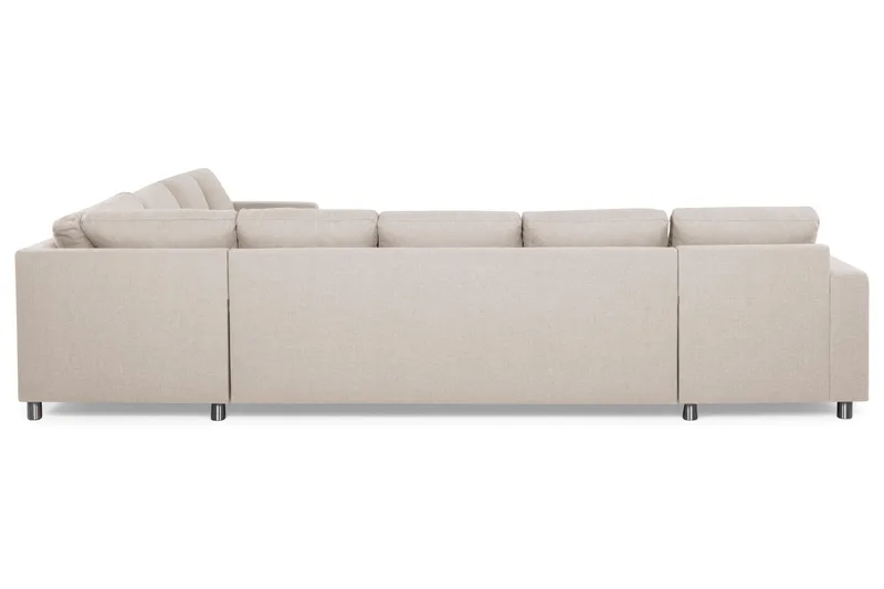 Crazy 7-seters Vendbar L-formet XX-Large Hjørnesofa i Stoff - Beige - Møbler - Sofaer - Hjørnesofa