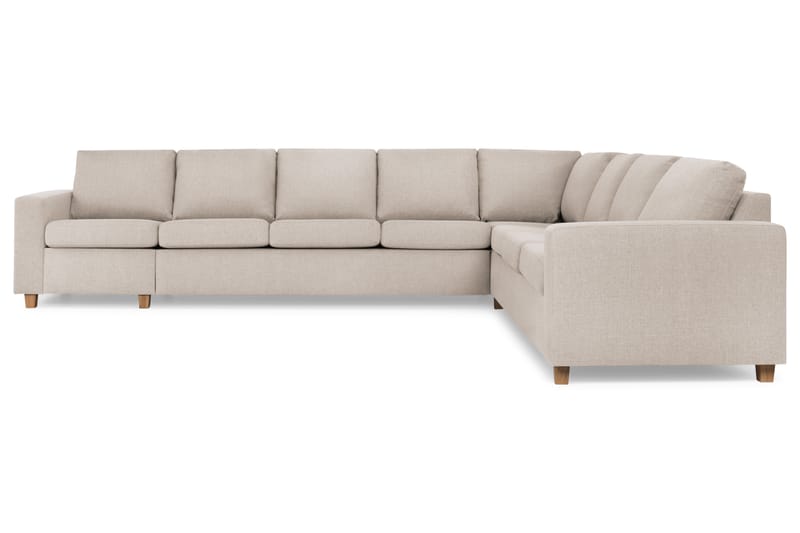 Crazy 7-seters Vendbar L-formet XX-Large Hjørnesofa i Stoff - Beige - Møbler - Sofaer - Hjørnesofa
