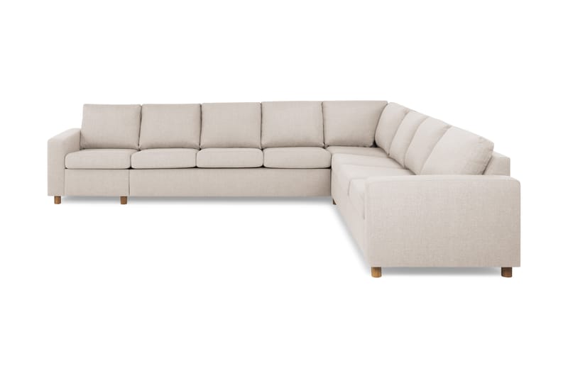 Crazy 7-seters Vendbar L-formet XX-Large Hjørnesofa i Stoff - Beige - Møbler - Sofaer - Hjørnesofa
