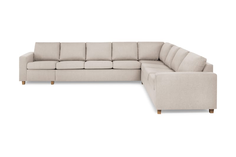 Crazy 7-seters Vendbar L-formet XX-Large Hjørnesofa i Stoff - Beige - Møbler - Sofaer - Hjørnesofa