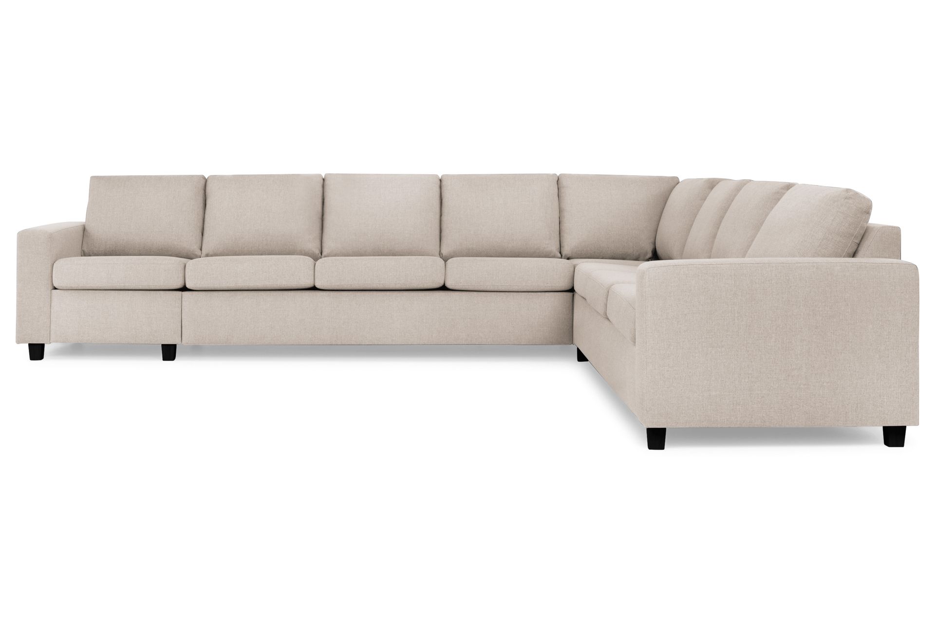 Crazy 7-seters Vendbar L-formet XX-Large Hjørnesofa i Stoff - Beige - Møbler - Sofaer - Hjørnesofa