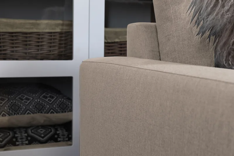 Crazy 7-seters Vendbar L-formet XX-Large Hjørnesofa i Stoff - Beige - Møbler - Sofaer - Hjørnesofa