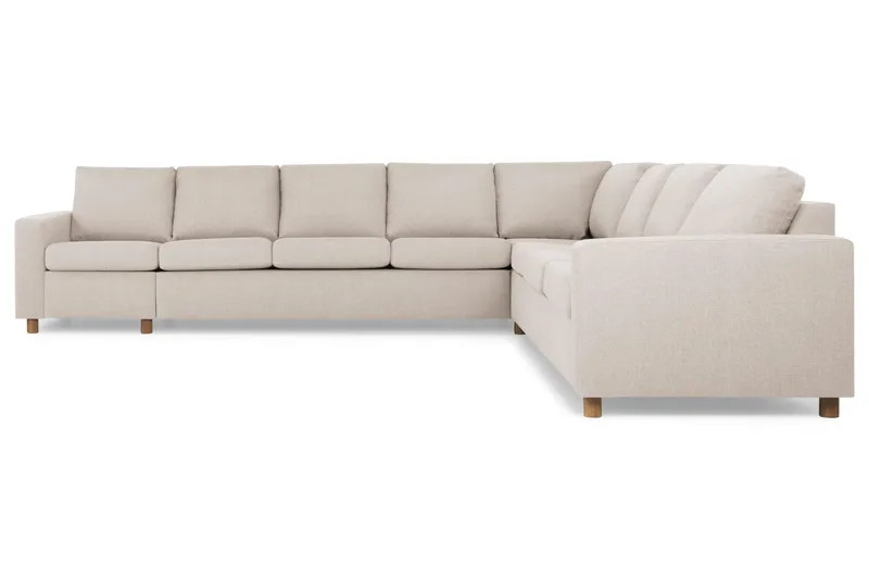 Crazy 7-seters Vendbar L-formet XX-Large Hjørnesofa i Stoff - Beige - Møbler - Sofaer - Hjørnesofa
