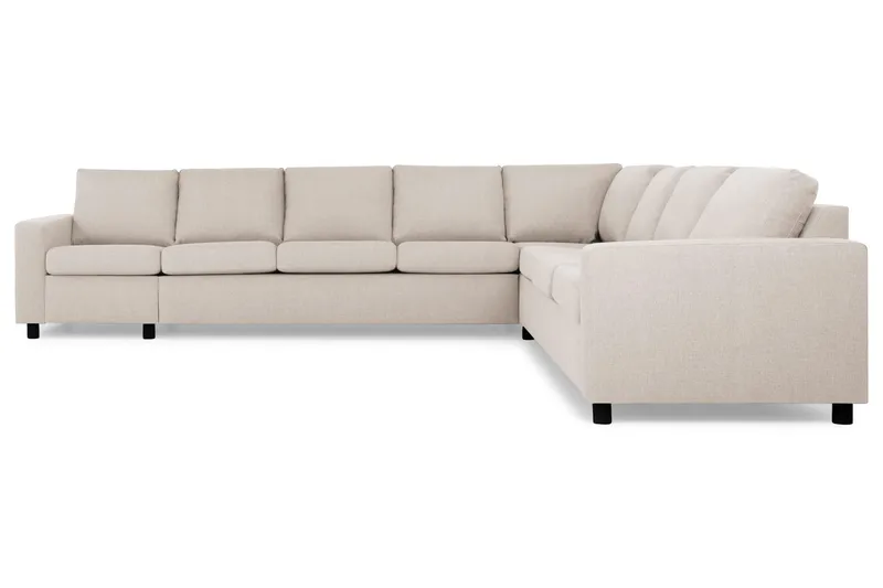 Crazy 7-seters Vendbar L-formet XX-Large Hjørnesofa i Stoff - Beige - Møbler - Sofaer - Hjørnesofa