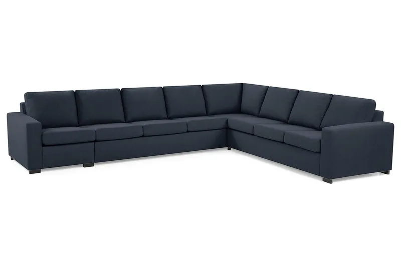 Crazy 7-seters Vendbar L-formet XX-Large Hjørnesofa i Stoff - Blå - Møbler - Sofaer - Hjørnesofa