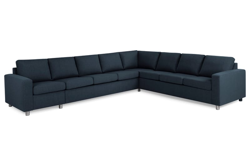 Crazy 7-seters Vendbar L-formet XX-Large Hjørnesofa i Stoff - Blå - Møbler - Sofaer - Hjørnesofa